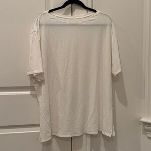 Lululemon Relaxed-Fit Boatneck Short-Sleeve Shirt Size 14 White